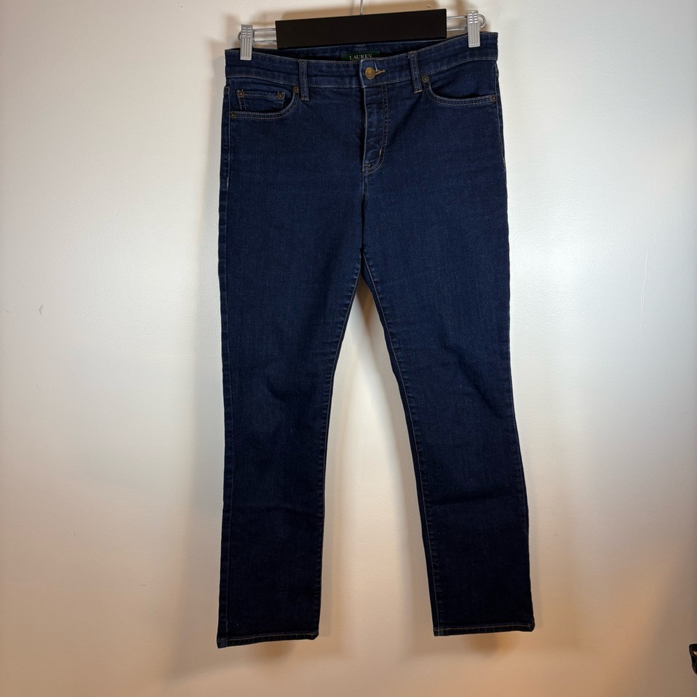 Lauren Ralph Lauren Women’s Dark Wash Straight Leg Jeans Size 8 Denim Designer